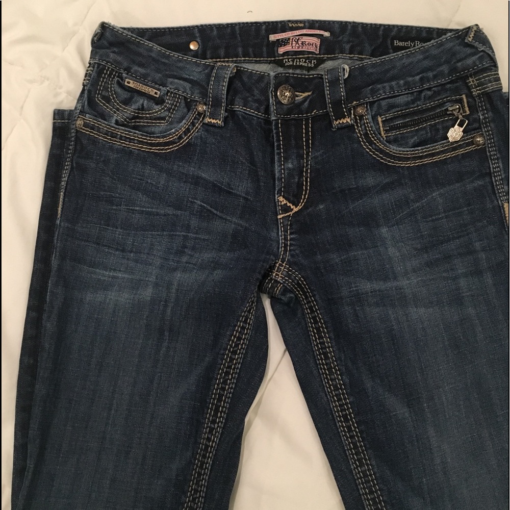 Express ReRock Jeans, Barely Boot